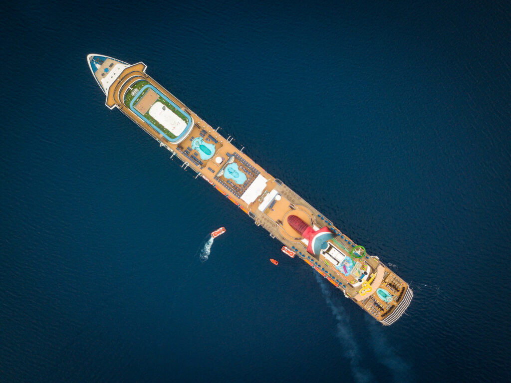 Carnival Spirit New Caledonia top down