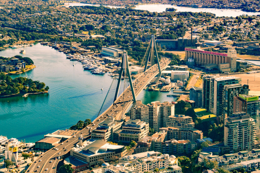 Anzac Bridge Aerial